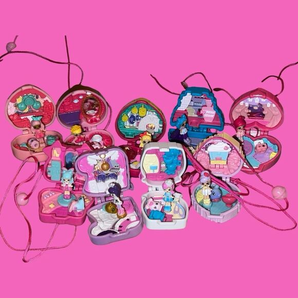 Set of 9 Moose Toys Shopkins Lil Secrets- Necklace Lockets - Picture 1 of 11